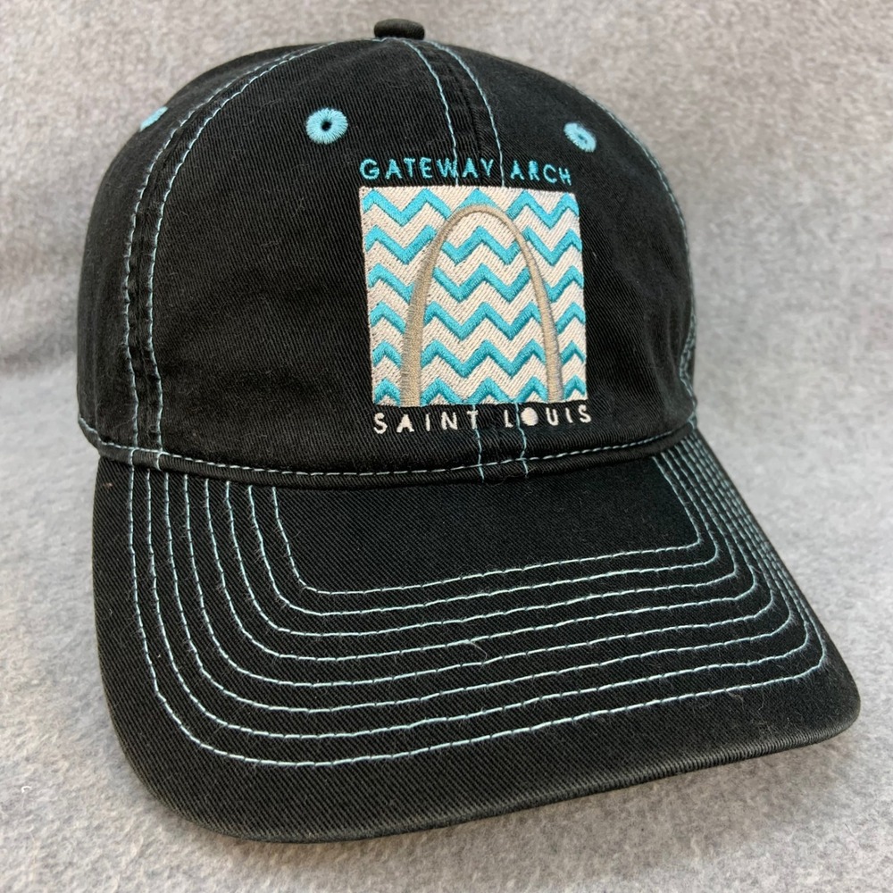 Gateway Arch Saint Louis Unisex Black Gear For Sports Embroidered Hat OSFM